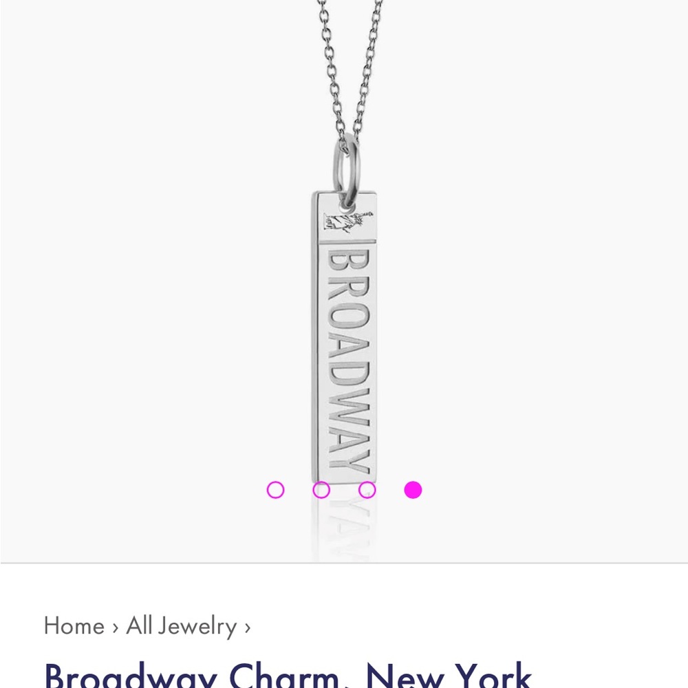 Jet Set Candy Broadway NYC charm in 925 solid sterling silver